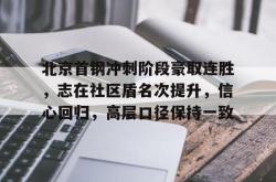 贝博登录入口北京首钢冲刺阶段豪取连胜，志在社区盾名次提升，信心回归，高层口径保持一致的简单介绍